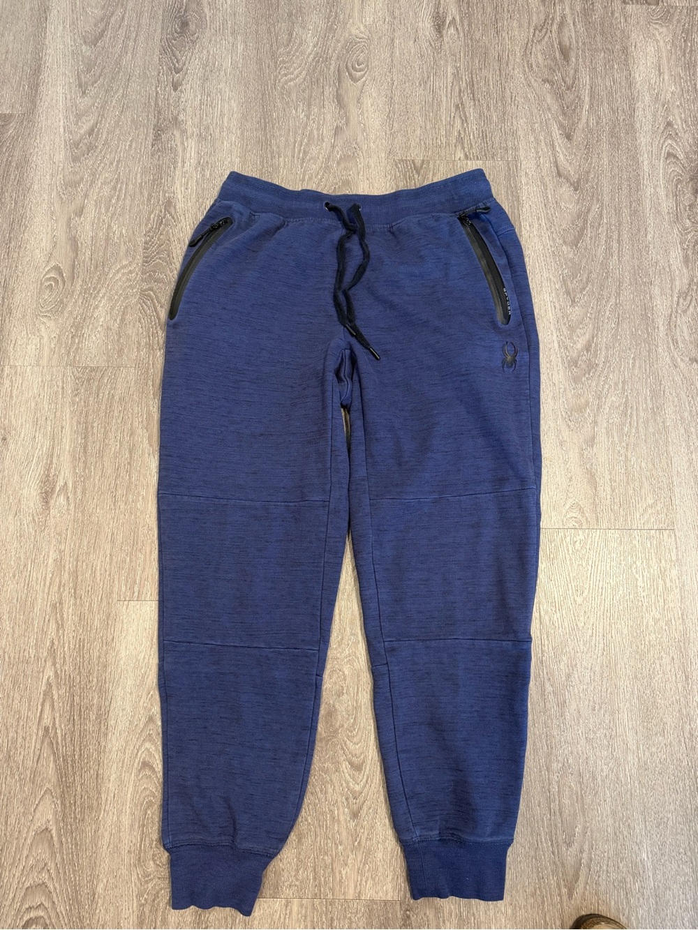 Spyder Active ProWeb Men’s Joggers Blue Sweatpants Lrg.Tapered Leg .Zip Pockets